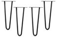 Pieds de table - Pieds épingle en acier - 41 cm hauteur - Noir