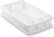 PLASTICFORTE Égouttoir avec bac de récupération - blanc - 45 x 26 cm