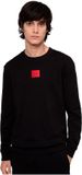 Hugo Boss Sweater Zwart Katoen Logo Ronde Hals Lange Mouw Loose Fit Heren XL