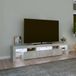 Maison Exclusive - Meuble TV avec éclairage LED, couleur béton, 200x36,5x40 cm