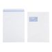 50 stuks envelop C4 A4 wit, met venster, zelfklevend, met aftrekstrips, chiffre-structuur binnenprint 120 g/m, formaat 229 x 324 mm