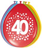 Folat Bv Ballonnen 40 Jaar Happy Bday Dots 30cm - 8 stuks