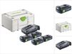 Festool energieset 4x BP 18 Li 3,0 C accu 18 V 3,0 Ah / 3000 mAh Li-Ion ( 4x 577658 ) + TCL 6 oplader ( 201135 ) + Systainer