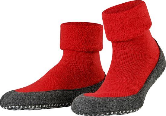 FALKE Cosyshoe Heren Huissokken - Rood - Maat 43-44