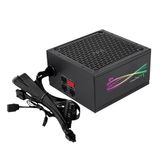 Aerocool LUXPRORGB550M, Semi-Modulaire RGB 550W Voeding, 80Plus Bronze +88%, Japanse Condensatoren, 14cm FDB Ventilator met APFC Technologie, ARGB Compatibel, 5 Jaar Garantie, Zwart