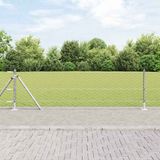 vidaXL Zeshoekig gaashek met betonnen voetstuk 25 x 0,6 m mesh