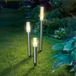 esotec Solar Bâtons lumineux Trio Sticks en set de 3, blanc chaud outdoor METAL 102601