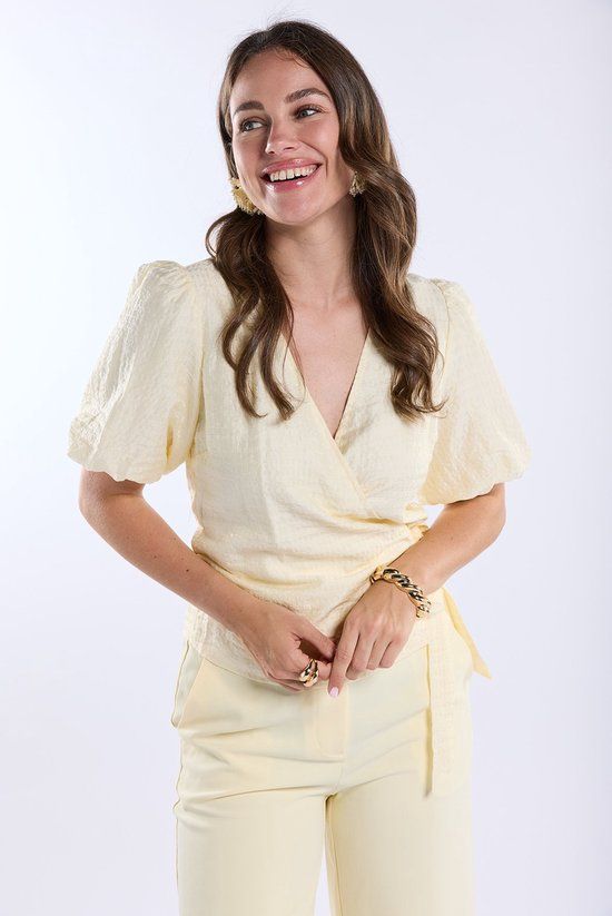 Freebird Wv-lyo-lurex-26-1 Dames Jurk Creme Maat XL