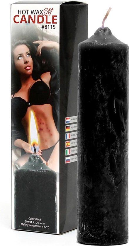 Rimba BDSM Hot Wax Kaars Groot - Zwart