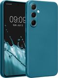 kwmobile metallic telefoonhoesje van TPU - geschikt voor Samsung Galaxy A55 5G - Flexible case voor smartphone - In Metallic carabisch blauw