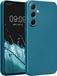 kwmobile metallic telefoonhoesje van TPU - geschikt voor Samsung Galaxy A55 5G - Flexible case voor smartphone - In Metallic carabisch blauw