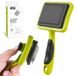 elzle Hondenborstel, kattenborstel, kattenverzorgingskam, zelfreinigende dierenhaarkam met knop, hondenverzorgingsgereedschap voor kleine, middelgrote en grote huisdieren om te vilten, masseren en te