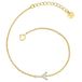 Glanzstücke München Armband Dames - Zilver 925 - Zirkonia - Geelgoud - 17 cm