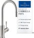 Villeroy & Boch Umbrella Flex robinet de cuisine, hauteur 220 mm – Acier inoxydable | Douchette extractible, pivotement à 360°, économie d'eau, haute pression, 925400LC