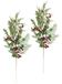 Kunstbessentak 2 stuks, decoratietak met bessen, dennentakken, klimop, 75 cm, kunstbloemen voor adventskransen, slingers, vloervaas, kerstdecoratie