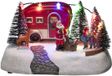 Konstsmide Kerstdorp kerst tafereel - kerstman met caravan - 18,5 cm - met led verlichting