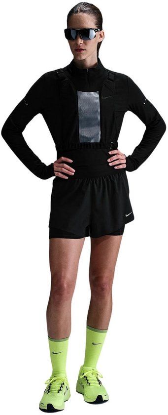 Nike Swift Dri-Fit 2 in 1 Sportshort dames Zwart L/40