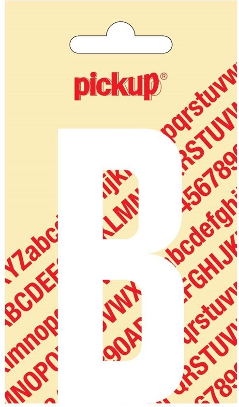 Pick-Up Pickup Plakletter Nobel Wit 120mm "B"