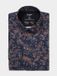 OLYMP 24/7 Luxor modern fit overhemd - tricot - marine blauw dessin - Strijkvriendelijk - Boordmaat: 40