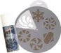 Merkloos / Sans marque Kaemingk B.V. Kerst raamsjablonen/raamdecoratie - 6 vormen - met sneeuwspray