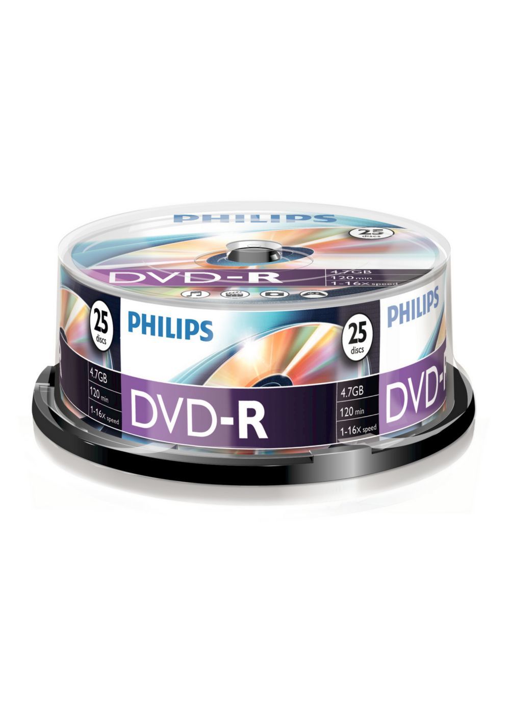 Philips DM4S6B25F DVD-R - 4.7GB - 16x - Spindle - 25 Pack