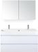 BES LED Maxx XL Badmeubelset 120 cm - Wit Hoogglans - Wastafel Kube Enkel 2 Kraangaten met Spiegelkast