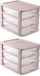 Plasticforte Ladeblok - 2x stuks - roze - 3 lades - L35,5xB27xH26 - bureau organizer