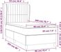 vidaXL Boxspringbed met matras, lichtgrijs, 90x200 cm, gestoffeerd