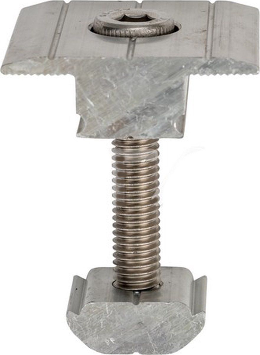 ABC-LED Middenklem voor zonnepanelen - 40mm - RVS - Grijs