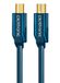 Clicktronic 20m Antenna Cable Coax M to Coax FM Male to Female Gold Blue