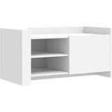 Table basse 100x50x50 cm bois d'ingénierie blanc