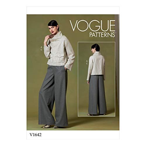 Vogue Patterns V1642Z Misses' Suit, Top, Pants, Jumpsuit & Shorts - White
