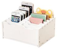 Support mobile avec 12 compartiments - Blanc
