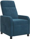 vidaXL Relaxfauteuil Blauw fluweel