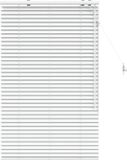 vidaXL Venetiaanse jaloezie Wit 80 x 130 cm