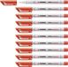 STABILO - OHPen universal - Uitwisbare marker - S-Punt 0.4 mm - 10 Stuks - Rood