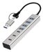 LogiLink UA0442 USB 3.2 Gen 1 (3.1 Gen 1) Type-A + Type-C 5000 Mbit/s Gris