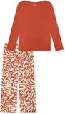 Schiesser Selected Premium Pyjama Vrouwen Terracotta Maat 38