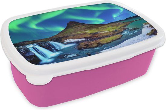 MuchoWow Broodtrommel Roze - Lunchbox - 18x12x6 cm - BPA-vrij - Kinderen