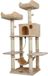 Ibenzoa® Arbre à chat spacieux et stable avec sisal naturel et jouets, 50 x 50 x 145 cm