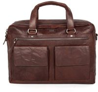 Spikes & Sparrow Leren Laptoptas - 16.4 inch - Utah - Donkerbruin