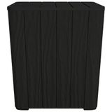 VidaXL Tuintafel met afneembaar deksel, polypropeen, zwart