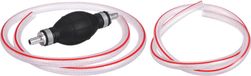 SIXTOL Mechanische pompset 12, handmatige brandstofpomp, 12 mm + 2 x 1 m slangen, handpomp voor benzine, diesel, water en olie, betrouwbaar en lekvrij, afzuigpomp
