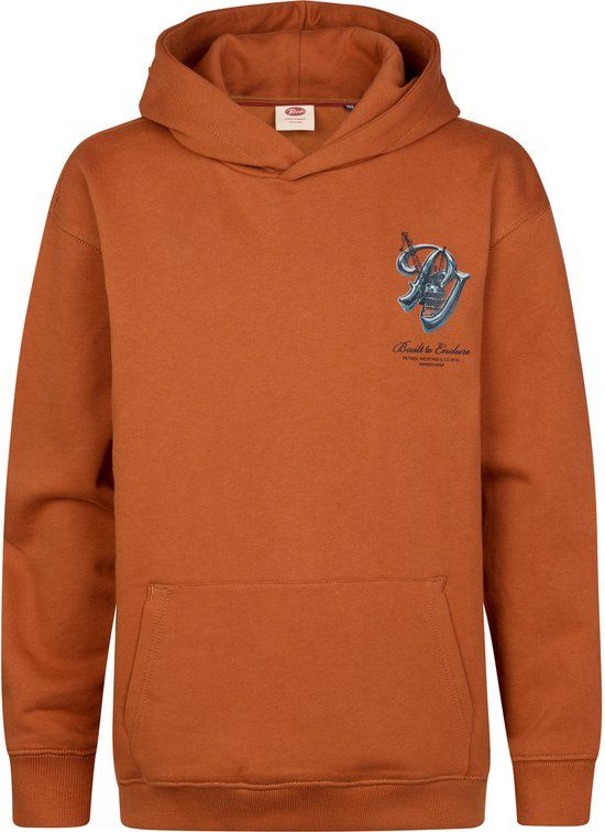 Petrol Industries Jongens Hoodie met print Steelpark - Oranje - Maat 164