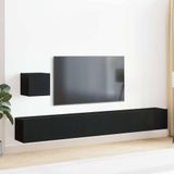 Maison Exclusive - Meuble TV à monter au mur Chêne noir Bois d'ingénierie