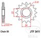 JT Sprockets JTF3411.16 16T stalen voortandwiel