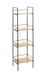 HAKU Möbel rek eiken zwart MDF metaal - Afmetingen (b x h x d): 34 x 130 x 27 cm - Stijl: modern