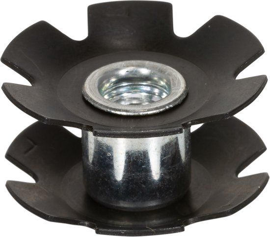 Elvedes Standard Steel Star Nut 1 1/8 Inch - Black