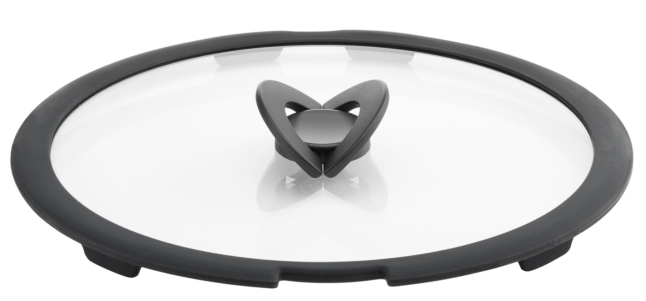 Lagostina 010244060128 - Deksel - 280 mm - Rond - Zwart, Transparant