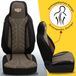 BREMER SITZBEZÜGE Premium Camper stoelhoezen voor Dreamer Select Camper Can XL PLKT212 in Zwart/Bruin (2 losse stoelen)